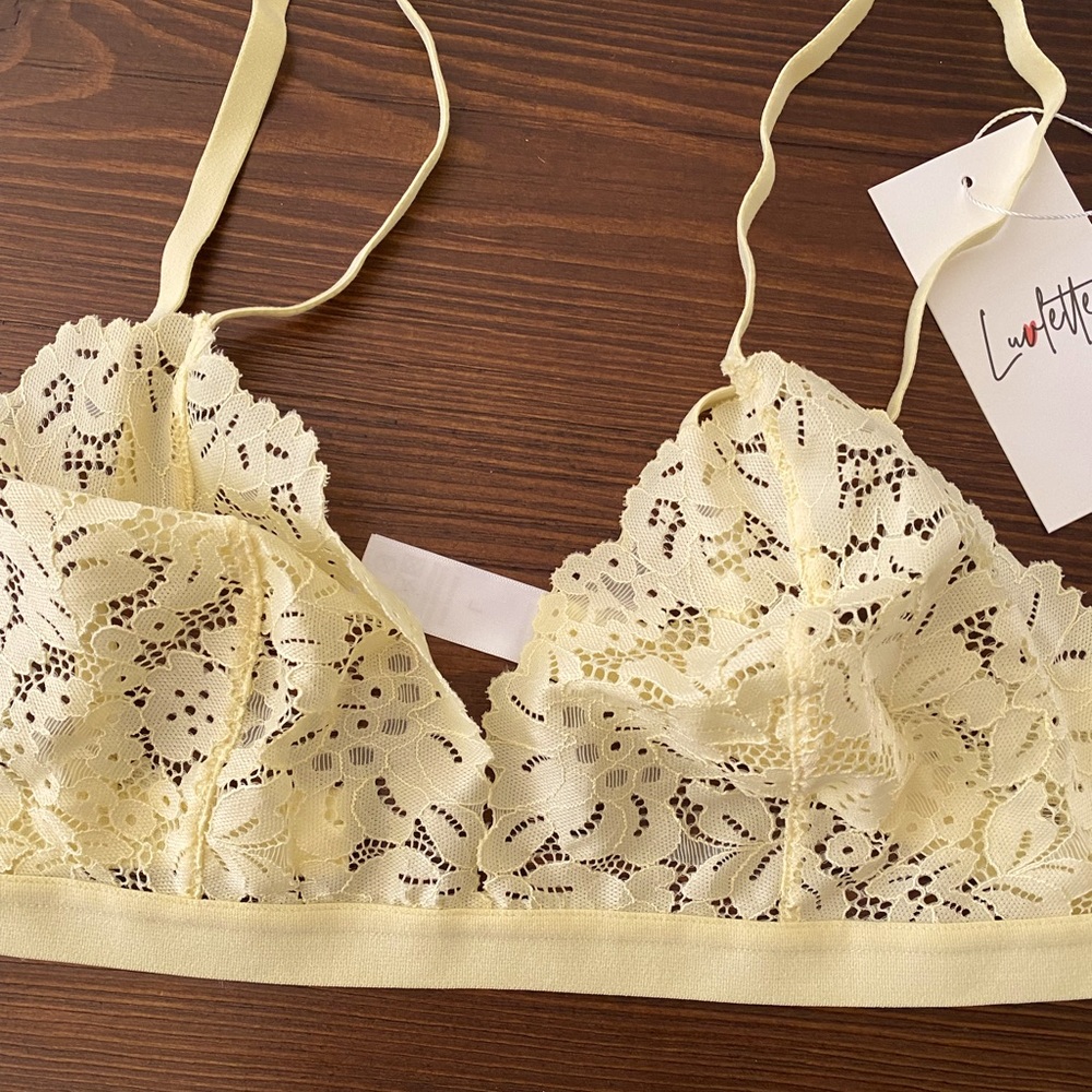 Pale yellow bra